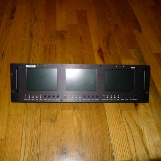 Marshall Electronics V R53P Triple 5 inch LCD Panel w SDI