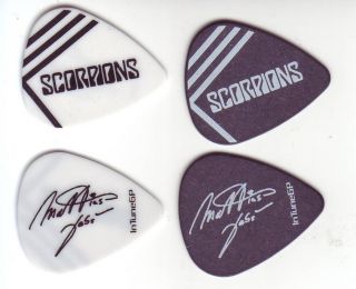 Scorpions Matthias Jabs Guitar Pick 2012 Tour Black Pick