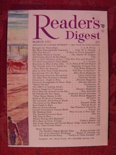 Readers Digest March 1951 Max Eastman A J Cronin