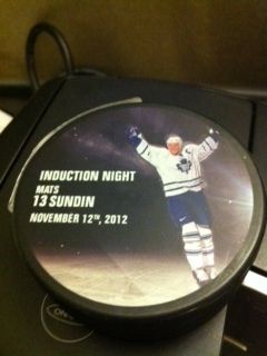 2012 Hockey Hall of Fame Mats Sundin Toronto Maple Leafs Sweden