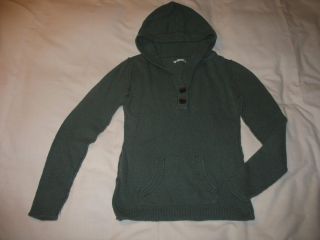  Junior Girls Sz L Large Maurices Teal Green Hoodie Sweater Fitted