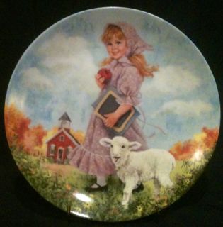 8½” Mary Had A Little Lamb Plate 7th Issue Mother GOOSE Paint by