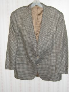 Bowden Von Maur Gray Small Checked Jacket Sportcoat Size 40 S