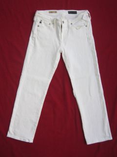 AG Adriano Goldschmied The Capri White Crop Jeans Sz 27 R