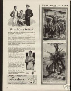 1943 Vintage Ad Jockey Underwear Sailor McCloud