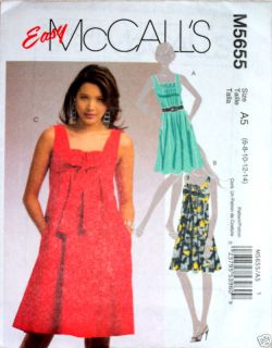 Easy McCall Pattern 5655 Sexy Pullover Summer Sundress Jumper Strap