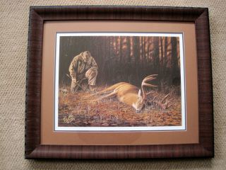 FRAMED Thank You God Whitetail Deer Hunting Print by Desmond McCaffrey