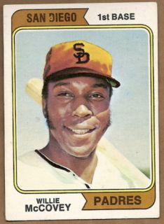 1974 Topps 250 Willie McCovey San Diego Padres HOF