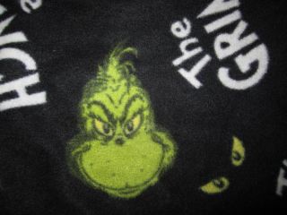 Meany Grinch Stole Christmas Dr. Seuss Sleep Lounge Pants Large FLEECE