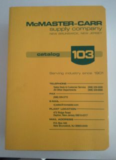 McMaster Carr Catalog 103 Used