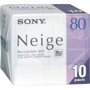 Sony Blank Mini Disc MD 80min 10DISCS Pack