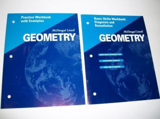 McDougal Math Geometry Workbook Lot 9th 10th Grade 9 10