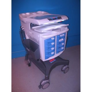 Adjustable Hospital Mobile Medication Cart with 60 Day Warranty