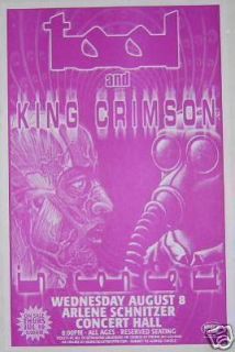 Tool King Crimson Maynard James Keenan Robert Fripp Gig Flyer Concert
