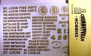 CHI5004 St Louis Fire Department Decal 1 24 1 25 Chimneyville