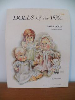 Dolls of The 1930s Paper Dolls Collectors Art Series Janet Nason