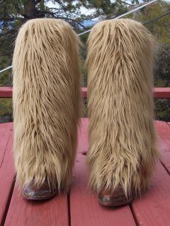 Faux Fur Leg Muffs Boot Covers Leggings Leg Warmers