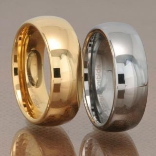 Tungsten Carbide Mens Wedding Band Ring Choose FM Gold Silver or