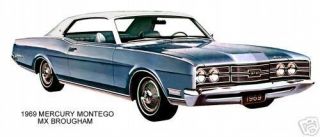 1969 Mercury Montego MX Brougham Blue White