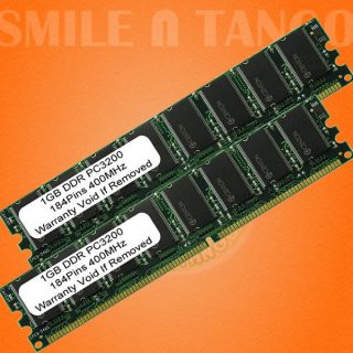 2GB DDR SDRAM PC3200 2 GB PC 3200 DDR400 2X 1GB Memory