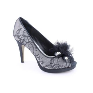 Menbur Edain Womens Size 8 5 Gray Peep Toe Textile Platforms Shoes EU
