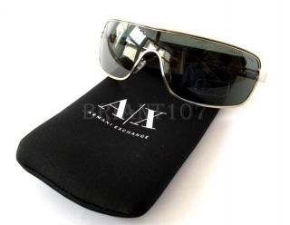 Armani Exchange Mens Sunglasses AX196 s Silver Olive Pouch $90