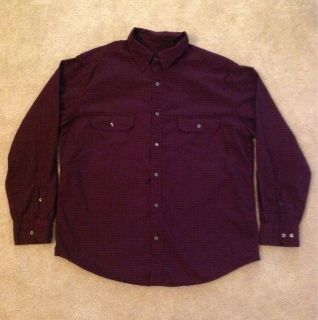 St Johns Bay Mens Casual Button Down Shirt Size Large