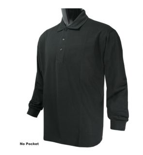 Mens Golf Polo T Shirts Sports Tops Long Sleeves Black Color Athletic