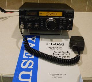  FT 840 HF Transceiver 160 10 Meters Ham Radios with Original Manual