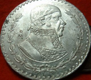 Mexican Silver Dollar Coin One Peso BIG GRANDE 1966 Un Peso Mexico