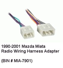 95 96 97 98 99 00 2001 Mazda Miata Radio Wiring Harness Adapter