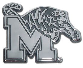 Memphis Tigers Chrome Metal Emblem Sticker Logo Medallion Display Mem