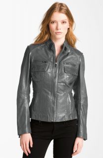 450 Bod & Christensen Quilted Leather Moto Lambskin Leather Jacket XS