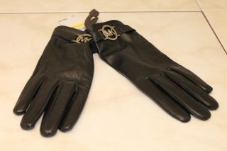 Michael Kors New $88 Supple Black Genuine Leather Womens Size M Wrist