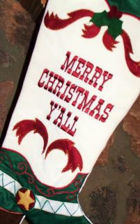 Merry Christmas Yall Southern Belle Western Cowboy Cowgirl Boot