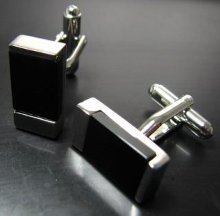 Classical Agated Socketed Mens Cuff Links Cufflinks