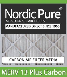 16x25x5 Merv 13 Plus Carbon Replaces Lennox X6672 Air Filter Qty 1