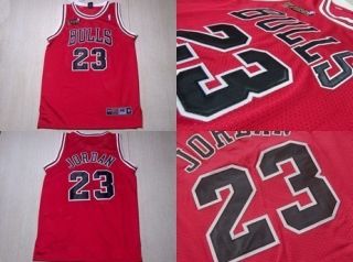 Mitchell and Ness Bulls 23 Michael Jordan Stitched Red Throwback NBA