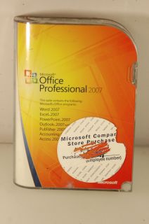 New SEALED Microsoft Office Professional 2007 Software Suite