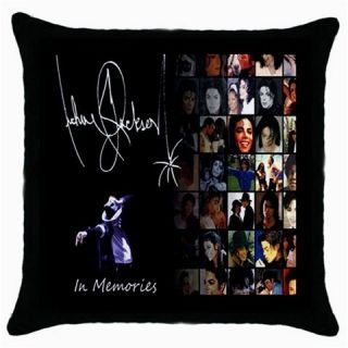 Michael Jackson in Memories with Autograph Throw Pillow Case New