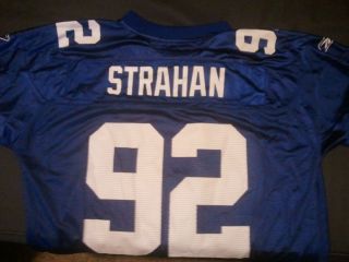 New York Giants Michael Strahan NFL Jersey Blue 52 XL
