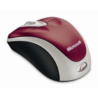 Microsoft BX3 Red Notebook 3 Button USB Wireless Optical Mouse w