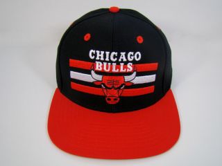 Chicago Bulls Snapback Hat Black Billboard Logo Jordan NBA