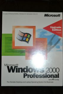 Microsoft Windows 2000 Professional Upgrade Version New SEALED