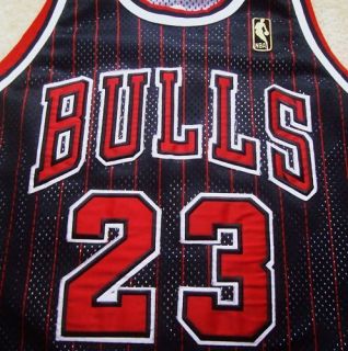 Vtg Authentic Michael Jordan Bulls NBA 50th Champion Pinstripe Jersey