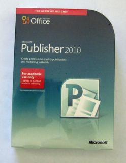 Microsoft Publisher 2010 Academic Full Retail Version