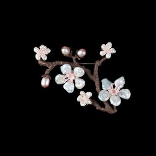 Cherry Blossom Brooch Pin Michael Michaud Jewelry