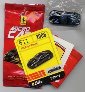 Micro Cars FERRARI 599 GTB Fiorano 11 card sticker bag bpz 1 100 MIB