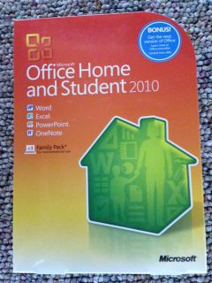 Microsoft Office 2010 Home and Student Retail Box WORD EXCEL