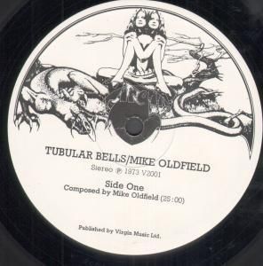 MIKE OLDFIELD tubular bells LP 2 track laminated sleeve black white